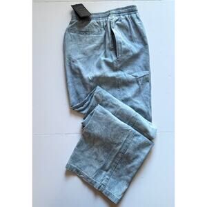 Versace Jacquard Chambray Denim Casual Blue Pants 54 Euro (34”) IT 1010715 NWT